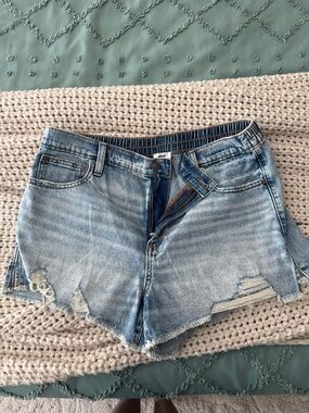 Aerie Light Blue Distressed Denim Jean Shorts
